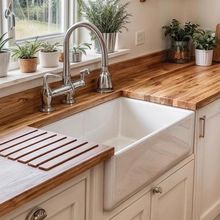 加厚陶瓷水槽台下盆厨房嵌入式洗碗池大号单槽洗菜碗盆美式水池