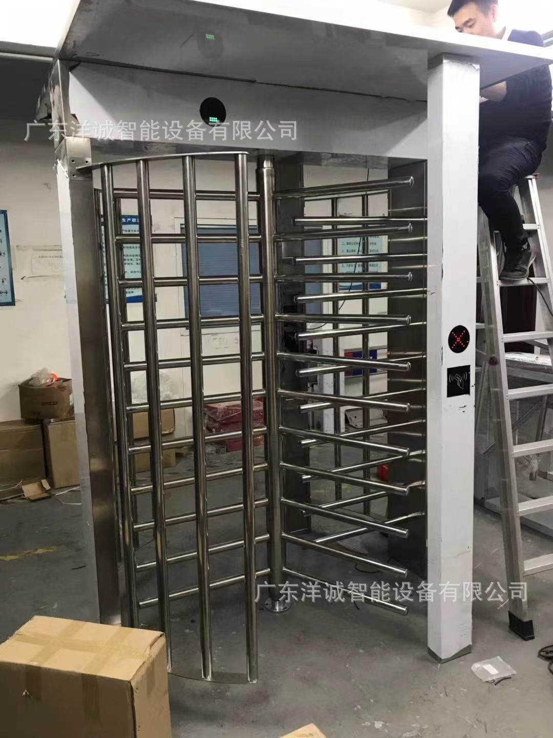 全高十字旋转门人脸识别转闸工地实名制刷卡转闸小区测温人脸转闸