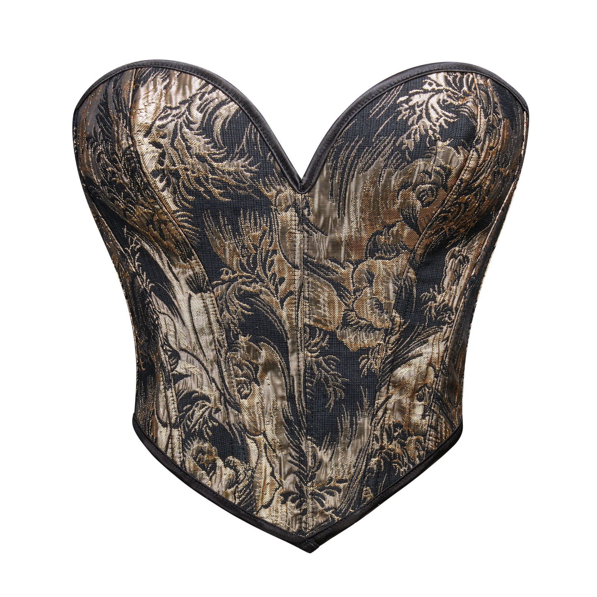 Nuevo tamaño grande negro dorado corset de pecho sexy chaqueta plástica Amazon Aliexpress TEMU transfronterizo