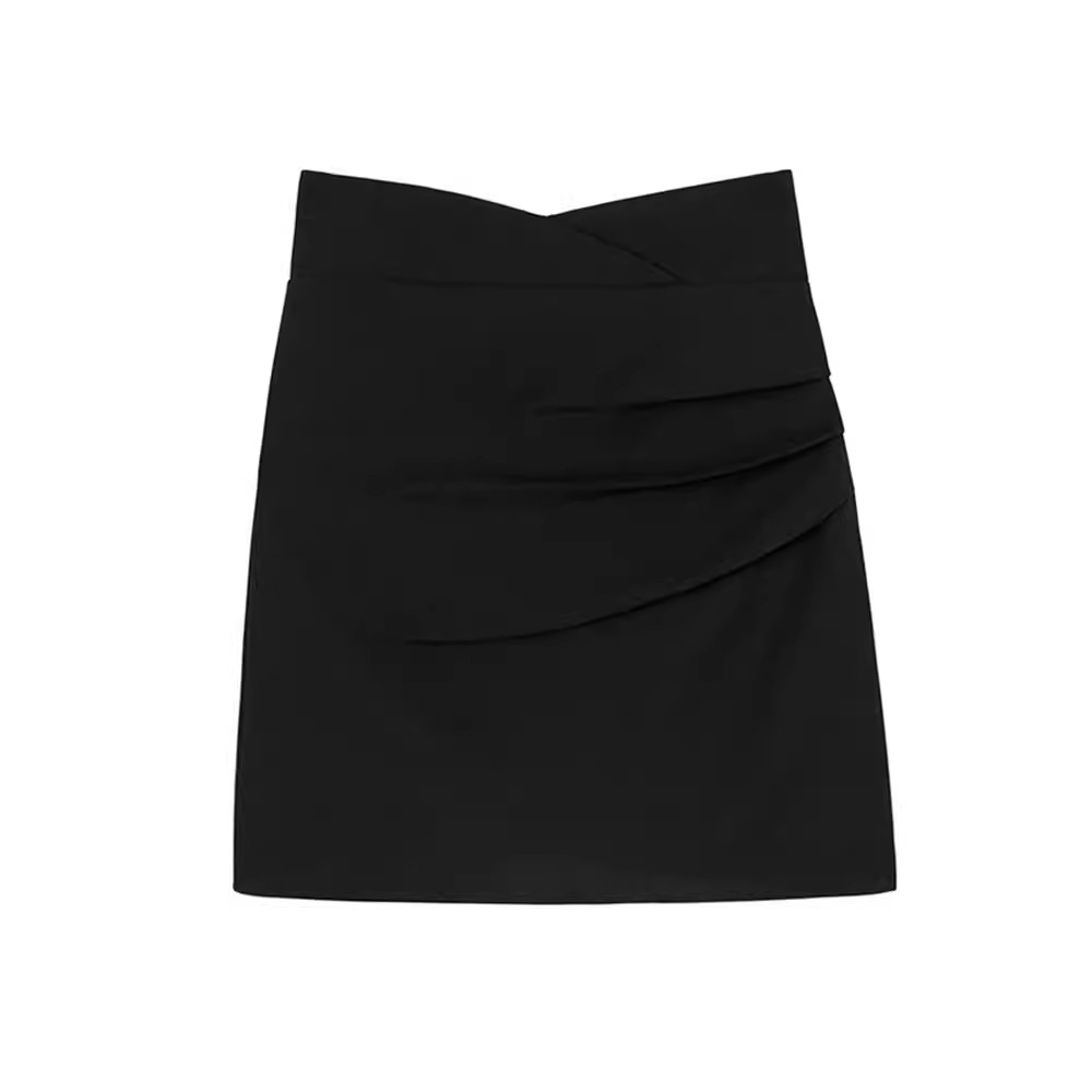 Summer 2023 new high waist sheath A- line skirt irregular design pleated mini skirt hot girl