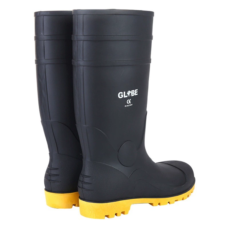 Водонепроницаемые нескользящие сапоги для дождя, защитные сапоги от ударов, высокие рабочие сапоги для промышленности и горнодобывающей промышленности, защитные сапоги для мужчин, защитная обувь для строительных площадок, высокие.