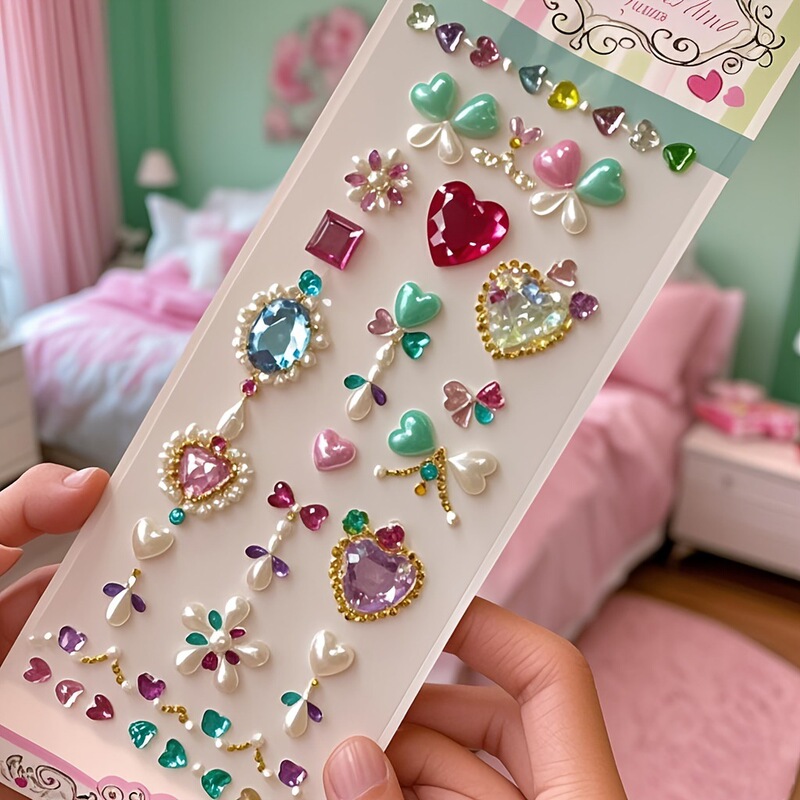 Cross-Border Hot Selling Acrylic Gem Stickers Girls Performance Face Stickers Kidsren DIY Makeup Colorfulful Crystal Stickers Cross-Border Hot Selling Acrylic Gem Stickers Girls Performance Face Stickers Kidsren DIY Makeup Colorfulful Crystal Stickers