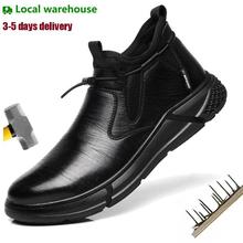 New Safety Boots Men leather Work Sneakers Indestructible