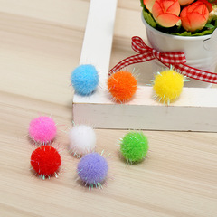 Cross-border wholesale colorful metallic ball DIY handmade children acrylic pom-pom clothing accessories plush ball pom-pom