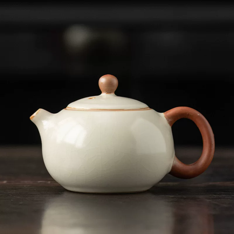 Tea set for home use, ceramic teapot, simple and elegant design