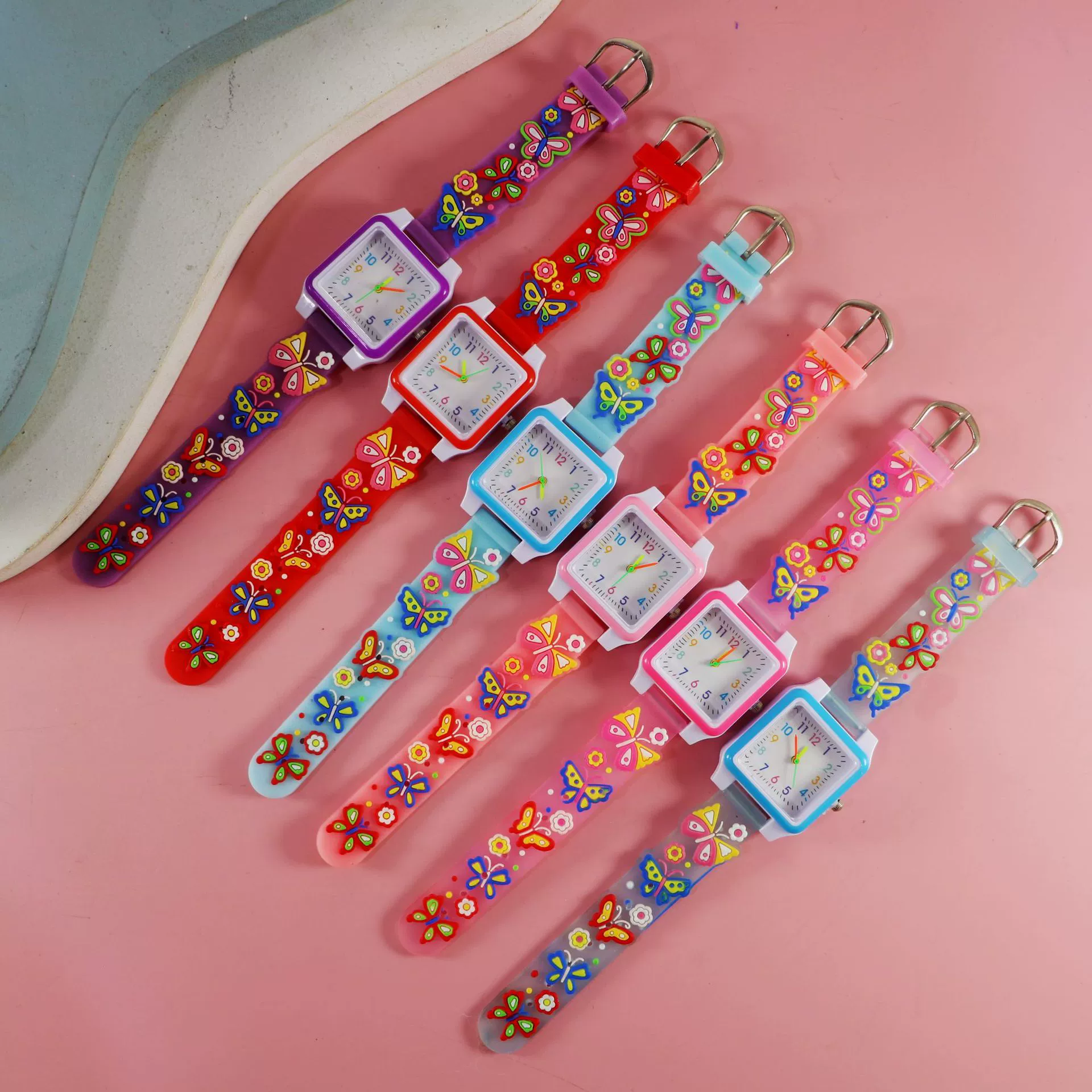 Silicone children's watch with gears, children's quartz watches