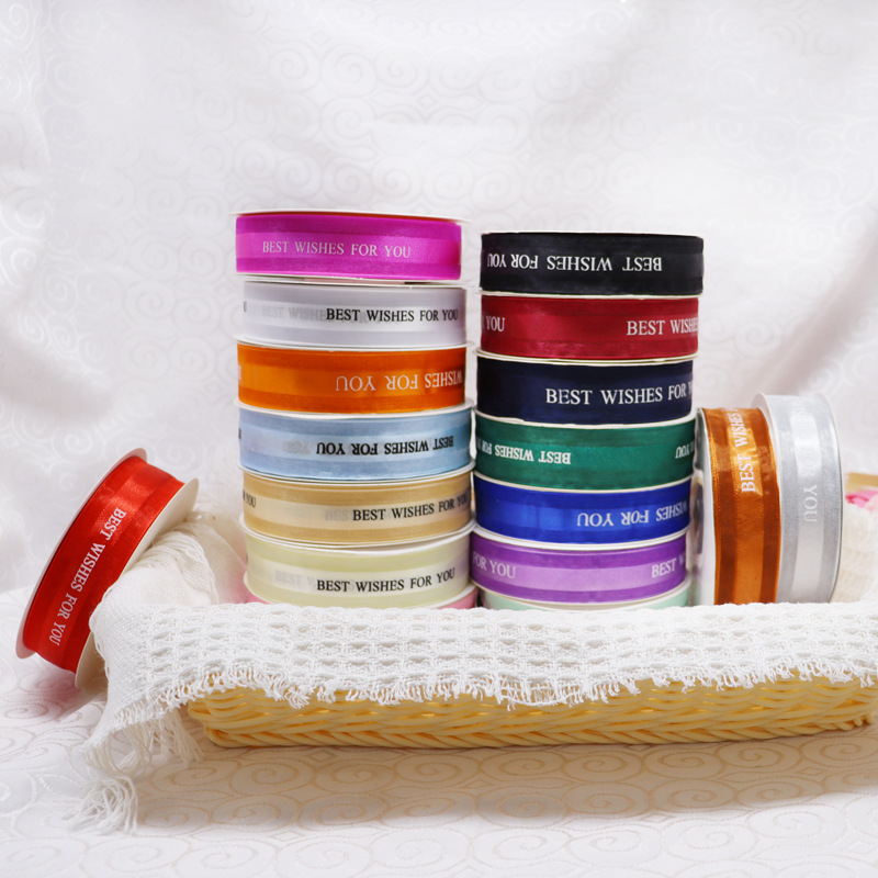 Spot personalizado China Net Best Ribbon Korean Snow Ribbon Regalo Caja de regalo Flores Floral Empaque Decoración Cinta