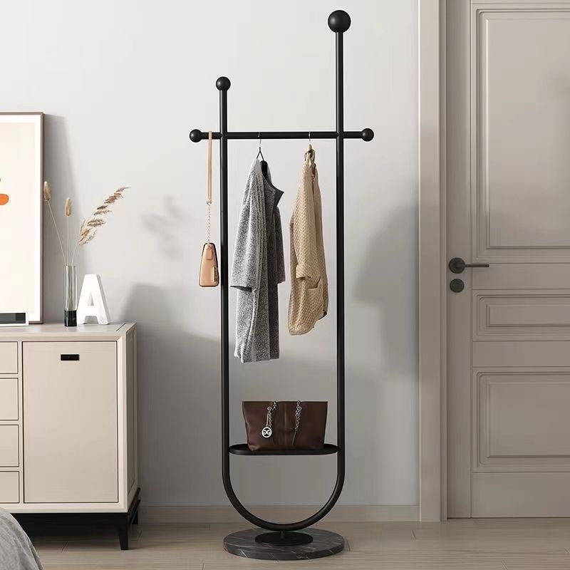 Freestanding Coat Rack for Home Use, Simple Luxury Style, Trendy Coat Rack with Metal Hangers