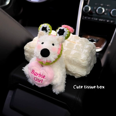 Car tissue box/set Tissue Box 2024 New West - pink-frog-hat-west-highland-hibiscus-tissue-box
