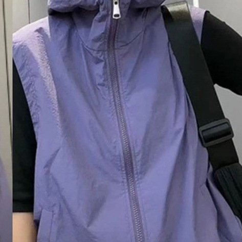 Cross-Border Hooded Sleeveless Breathable Jacket Vest Jacket for Women 2024 Spring and Summer New Sun Protection Clothing Versatile Casual Top