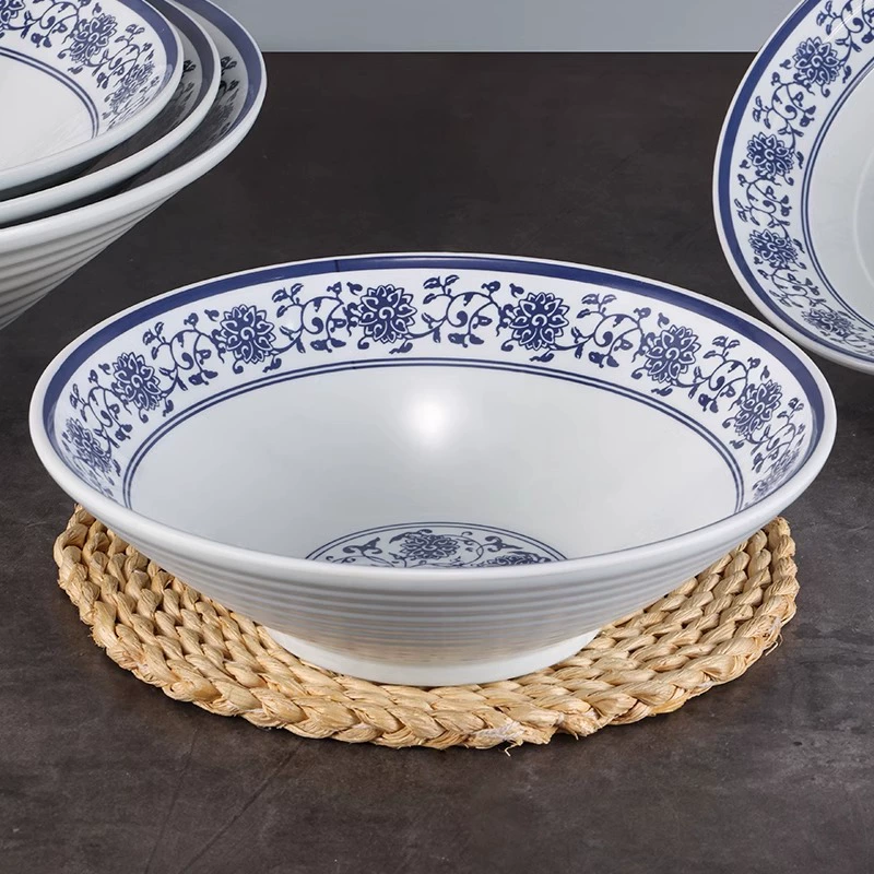 Меламиновая миска для рамена imit porcelain синяя/ porcelain шапка открытая пластиковая большая миска для супа коммерческий улитка лапша маоцай острый халат