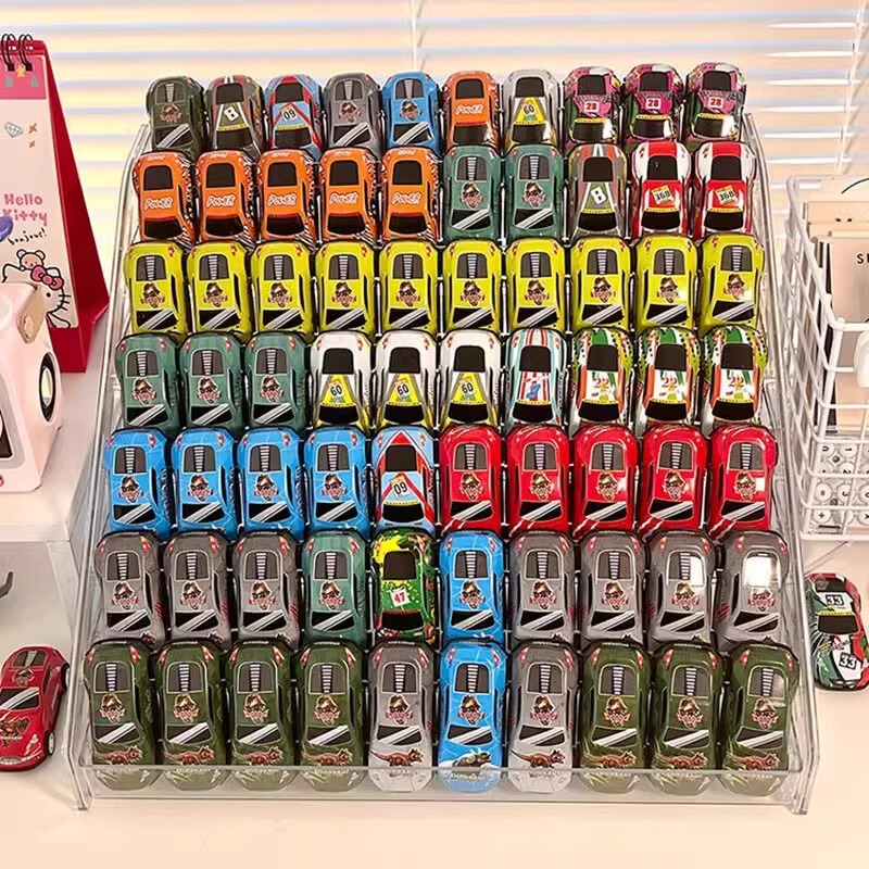 Alloy Model Car Display Stand 1:64 Hot Wheels Domeka Ladder Transparent Storage Box Multi-Layer Storage Rack