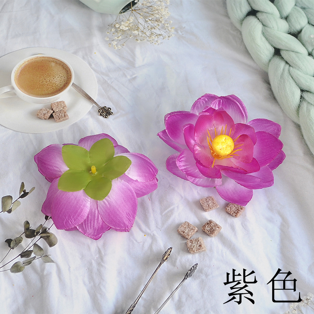 10cm 연꽃 머리 - 보라색