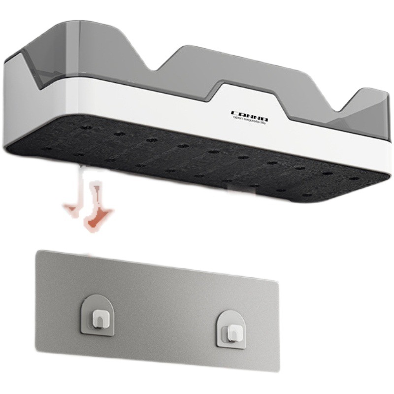 Estante de almacenamiento de baño montado en la pared sin perforaciones inodoro estante de la pared baño Baño lavabo estante de almacenamiento