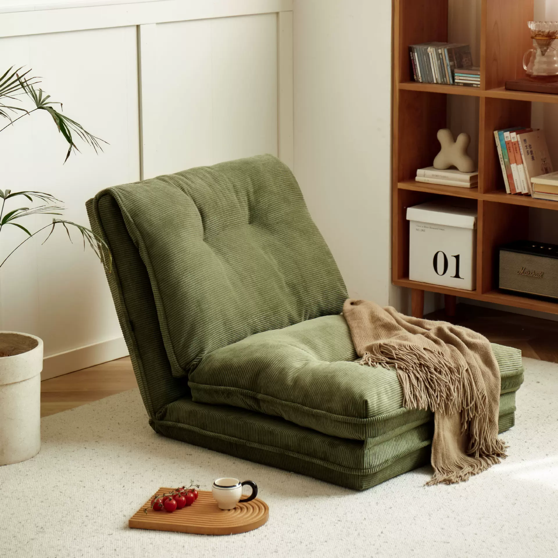 主卧懒人沙发折叠沙发床一体两用公寓布艺客厅沙发椅休闲躺椅