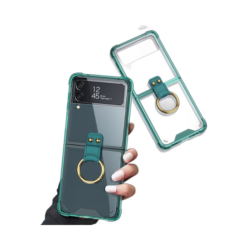 Aplicable a Samsung zflip3 transparente airbag caja del teléfono ultra-Delgado pantalla plegable resistente a la caída personalidad flip4 plegable protección