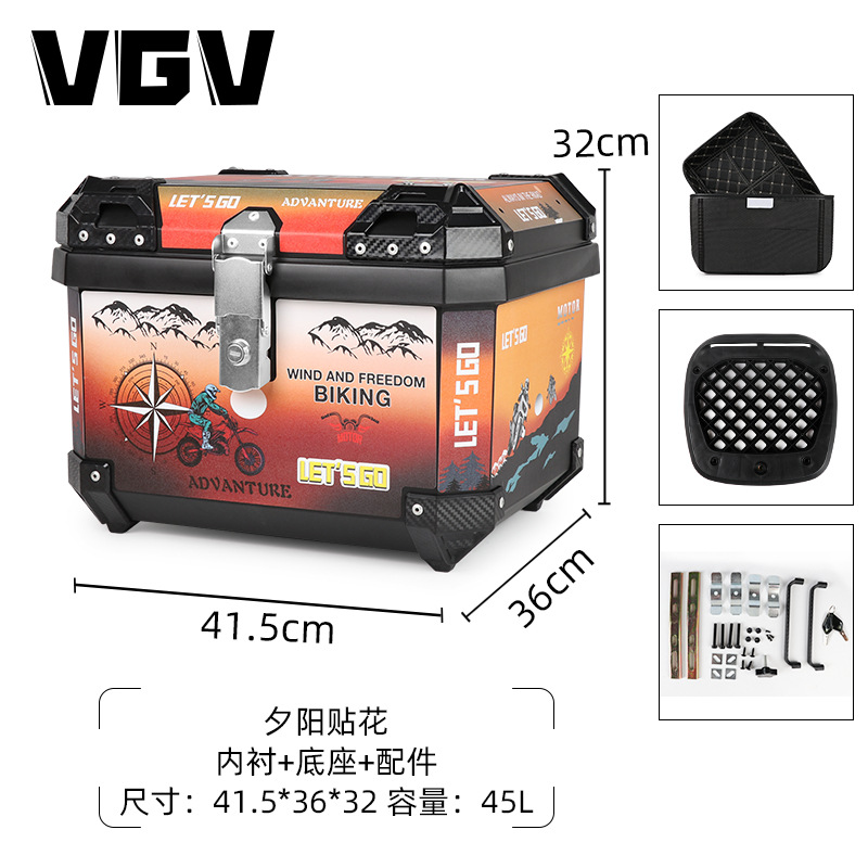 [Spot] maletero de motocicleta maletero coche eléctrico maletero trasero maletero sin aleación de aluminio de gran capacidad universal