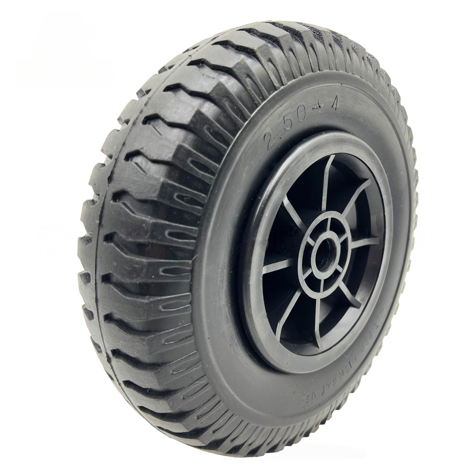 8寸250-4聚氨酯发泡轮 实心轮胎 手推车工具车轮胎 250-4pu发泡轮