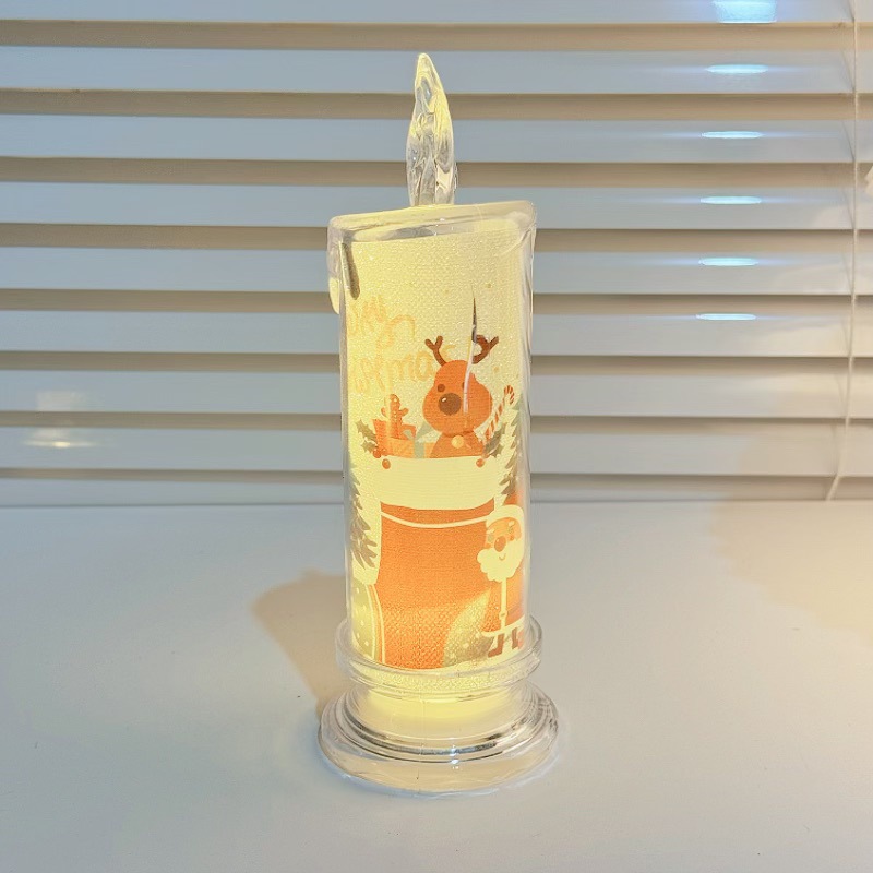 Cristal simulado lámpara de vela LED pequeña lámpara de té cera noche pareja confesión propuesta de matrimonio decoración atmósfera lámpara regalo de cumpleaños