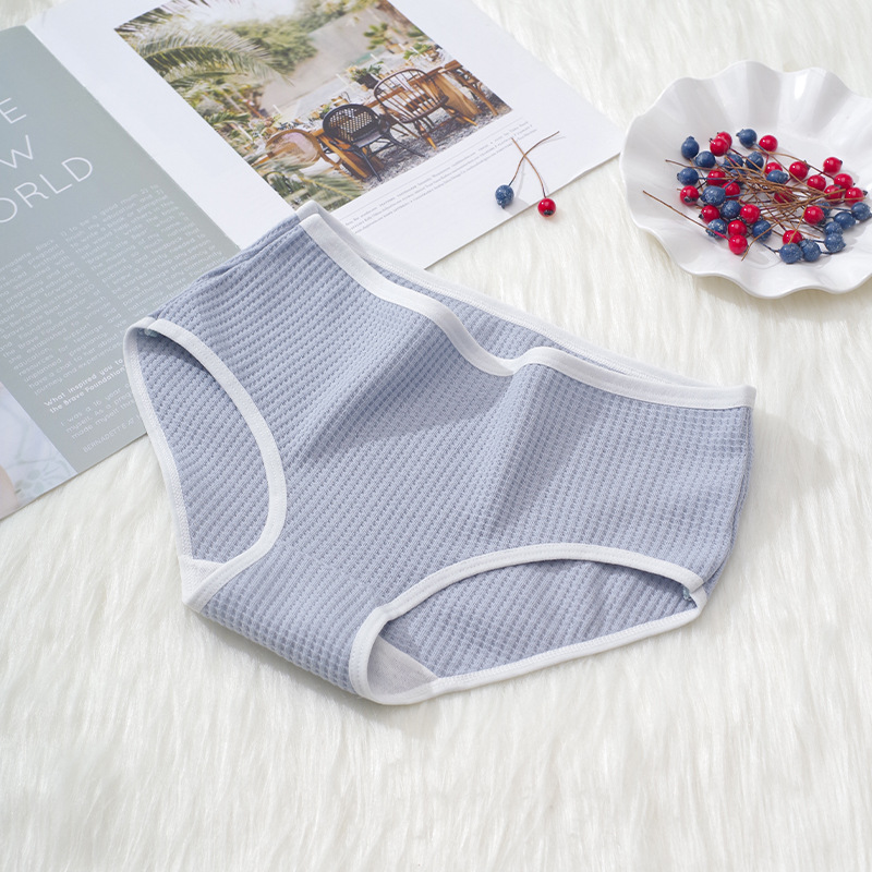 En stock 5A ropa interior antibacteriana para mujer hilo de verano fino transpirable color caramelo algodón Mediados de cintura chica estudiante ropa interior