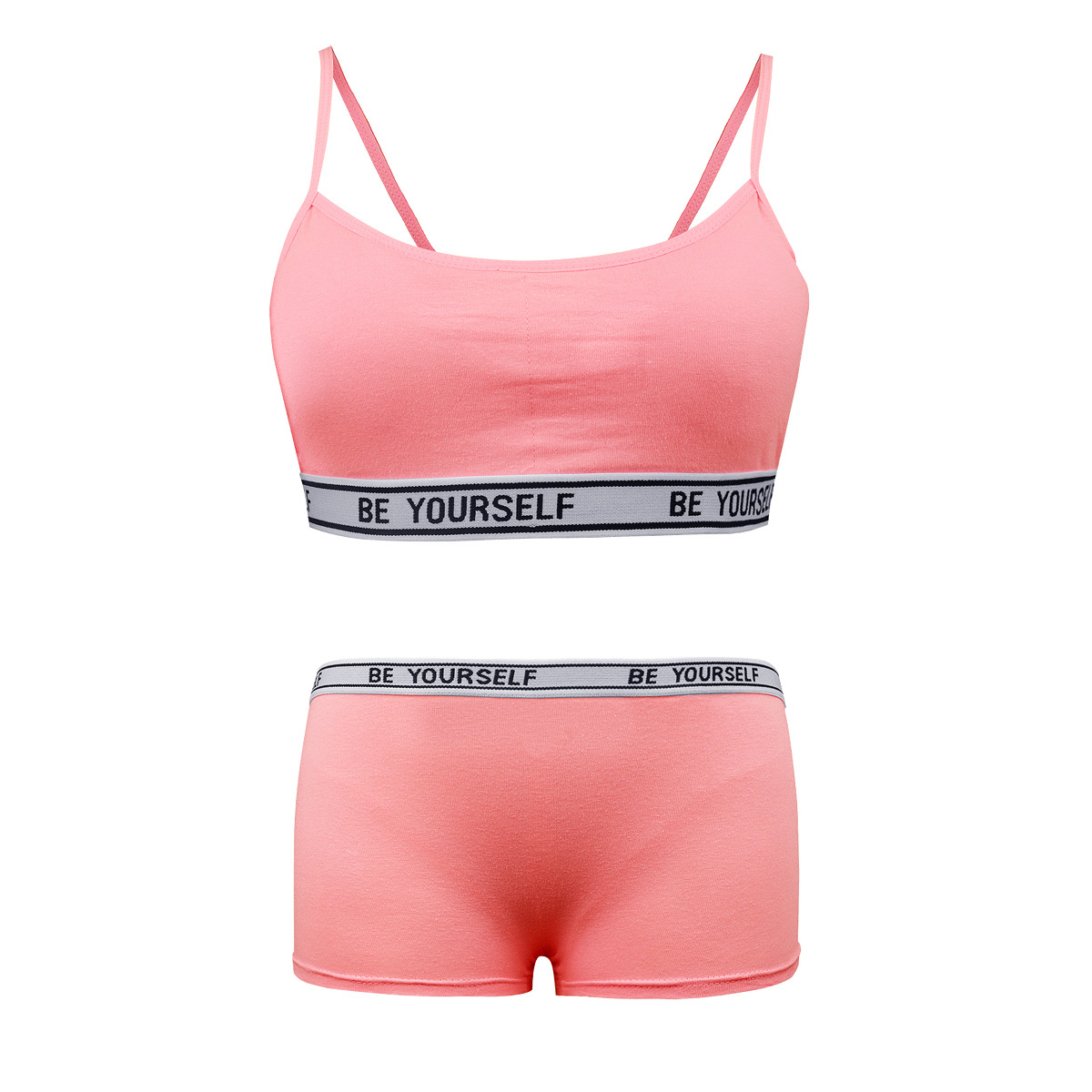 Sujetador de desarrollo para niñas, bragas, camisola cómoda de algodón sin anillo de acero, traje de ropa interior para niños de mediana edad 10-12