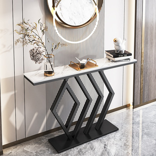 Rock plate new Chinese style entrance table light luxury entrance table simple entrance table Wall ultra narrow table entrance Cabinet end View table