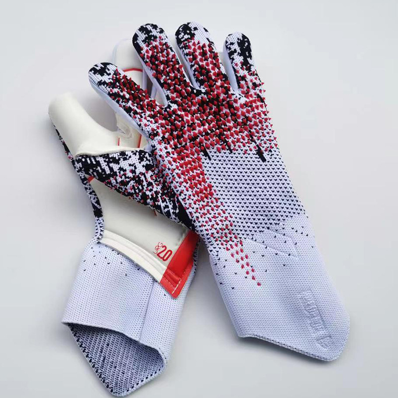 Guantes de portero de fútbol gruesos para adultos y niños, guantes sin dedos de látex antideslizantes transpirables, guantes de portero de fútbol