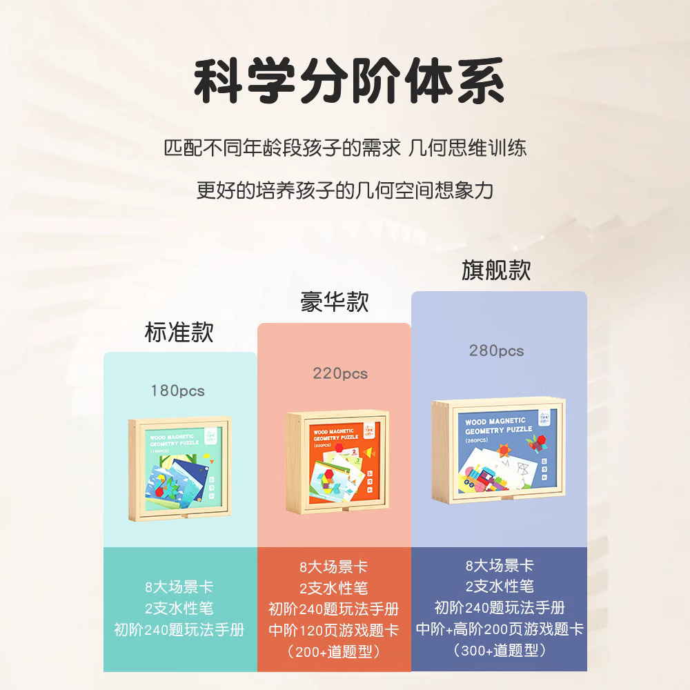 Rompecabezas cuidadosamente seleccionados Juguetes para niños Tablero de dibujo magnético de doble cara de animales Rompecabezas magnético de madera para niños