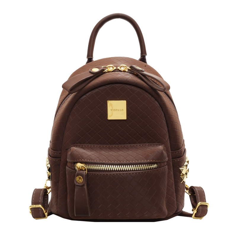 Mochila coreana de moda de estilo extranjero para mujeres simple color sólido bolso portátil de mujer 2025 nueva mochila de estudiantes de comercio exterior