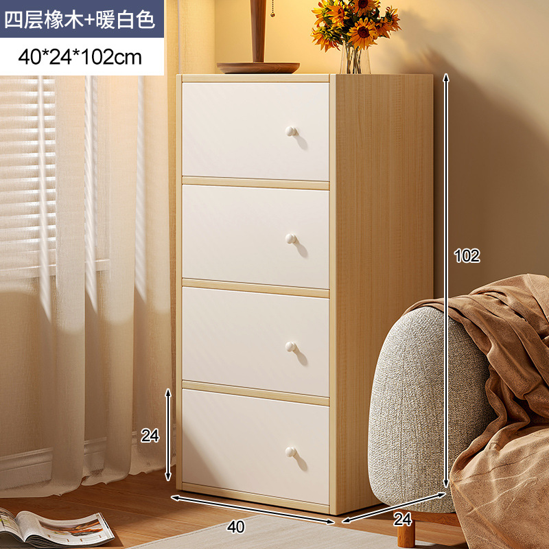 Salón de estar de viento de crema junto al sofá armario de almacenamiento armario de almacenamiento armario de dormitorio armario pequeño armario de cajón