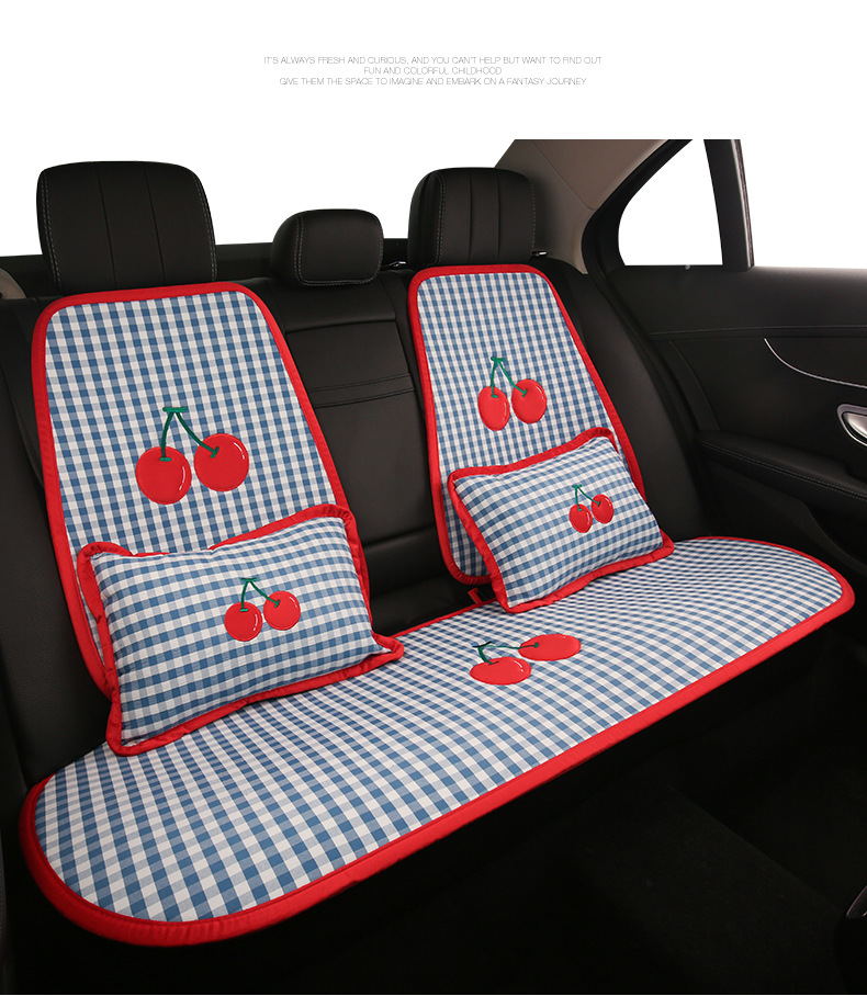 Car Seat Cushion for Summer, Suitable for All Seasons, 2025 New Model, Cute Car Seat Pad, Non-Slip, Ventilated Seat Cover for Women's Car Interior