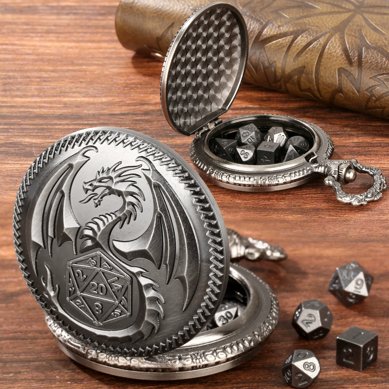 Кости (игральные), аксессуар, карманные часы, ретро объемный корпус