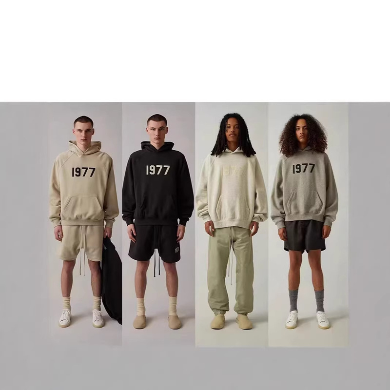 【PACSUN】FOG 1977 Flocked Hoodie ESSENTIALS New Fleece-Lined Trendy Brand for Cross-Border Sales 【PACSUN】FOG 1977 Flocked Hoodie ESSENTIALS New Fleece-Lined Trendy Brand for Cross-Border Sales