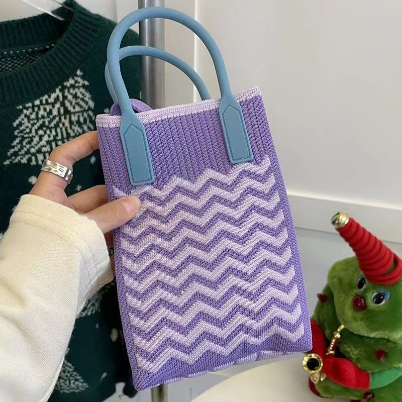 Nuevo amor bolso del teléfono móvil bolso de punto al por mayor de gran capacidad bolso de mano estudiante crossbody bolsa de lana fábrica