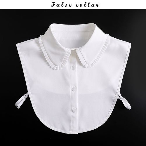 White chiffon shirt for women, ear-shaped stand-up collar mesh shirt, professional and fairy top, super fairy and foreign style