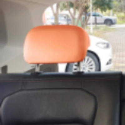 Car seat cover headrest: Sürətlər qutusu və əl tormozu başlıqları - light-orange-rear-row-1