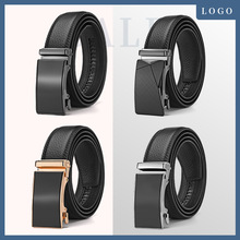 意大利头层牛皮东莞锌合金亚克力面自动扣腰带男士皮带潮厂家批发