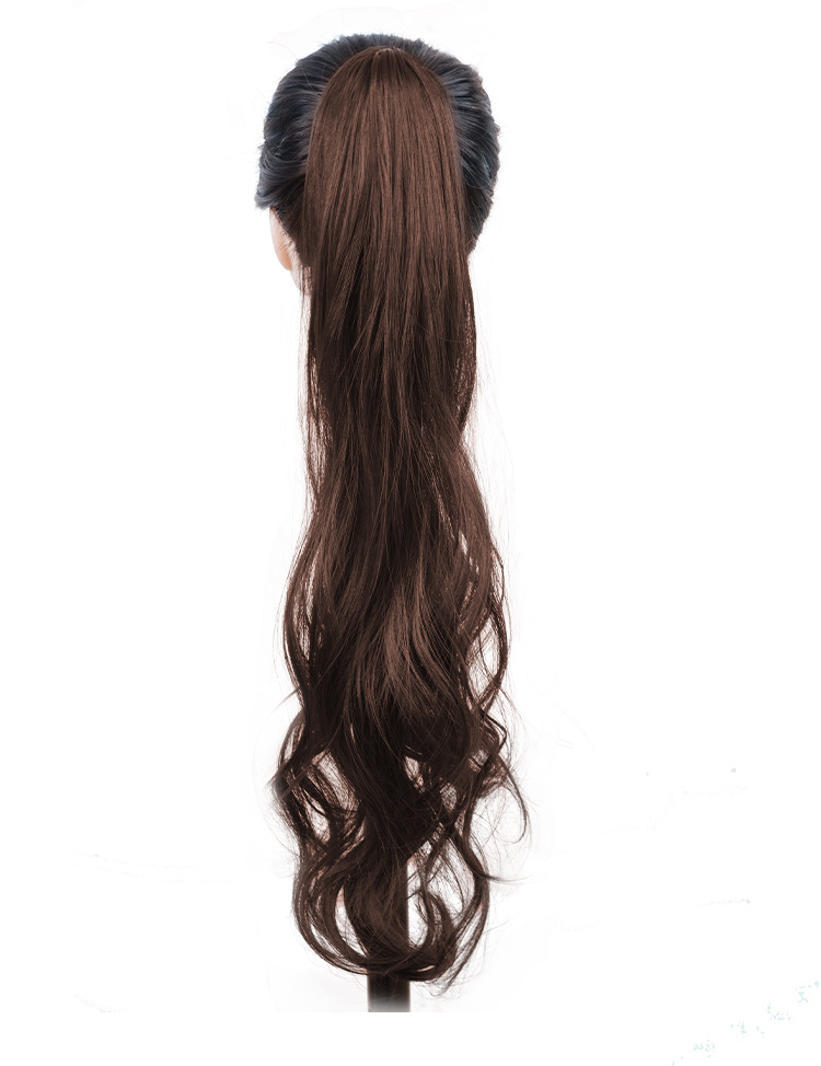 European and American cross-border wig high-temperature silk ponytail 32-inch long curly hair big wavy stick hair curly ponytail_voghion.com