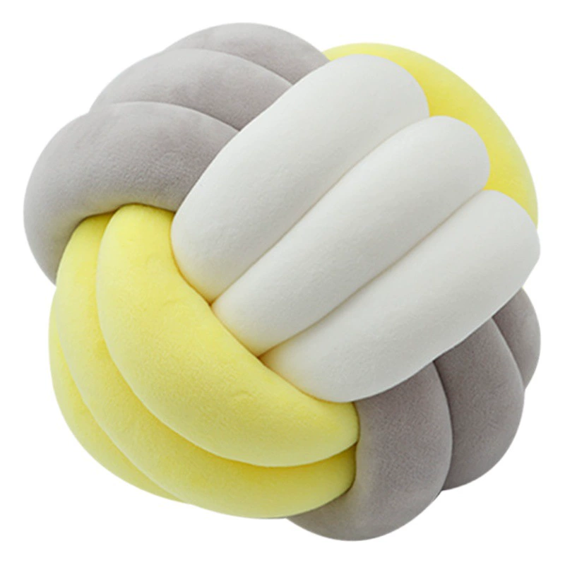 Скандинавский трансграничный трехжильный завязанный узлом ручной работы, круглый шар, прикроватная тканевая подушка, диванная подушка, поясничная подушка