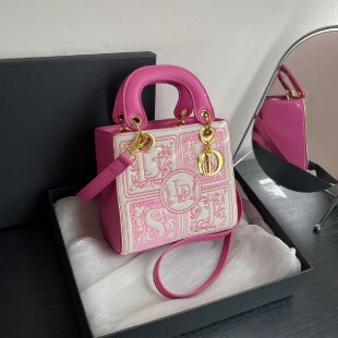 戴妃包女女包小众设计包包女包2025新款手提包时尚刺绣水桶包斜挎|undefined