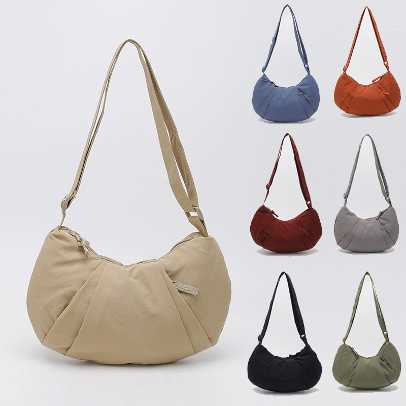 2026 nuevo bolso de bolsas de bolsas de bolsas de mujer Lulu japonés simple bolso de hombro bolso de tela ligero de gran capacidad bolso de mochila