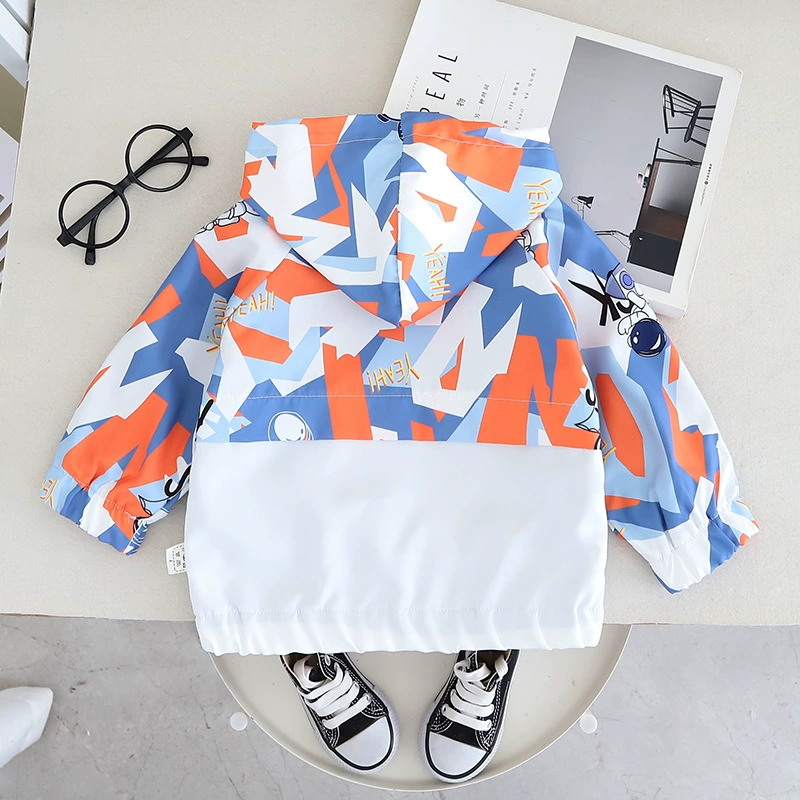 Children's autumn summer clothing, jacket for boys with hood, 2023 collection