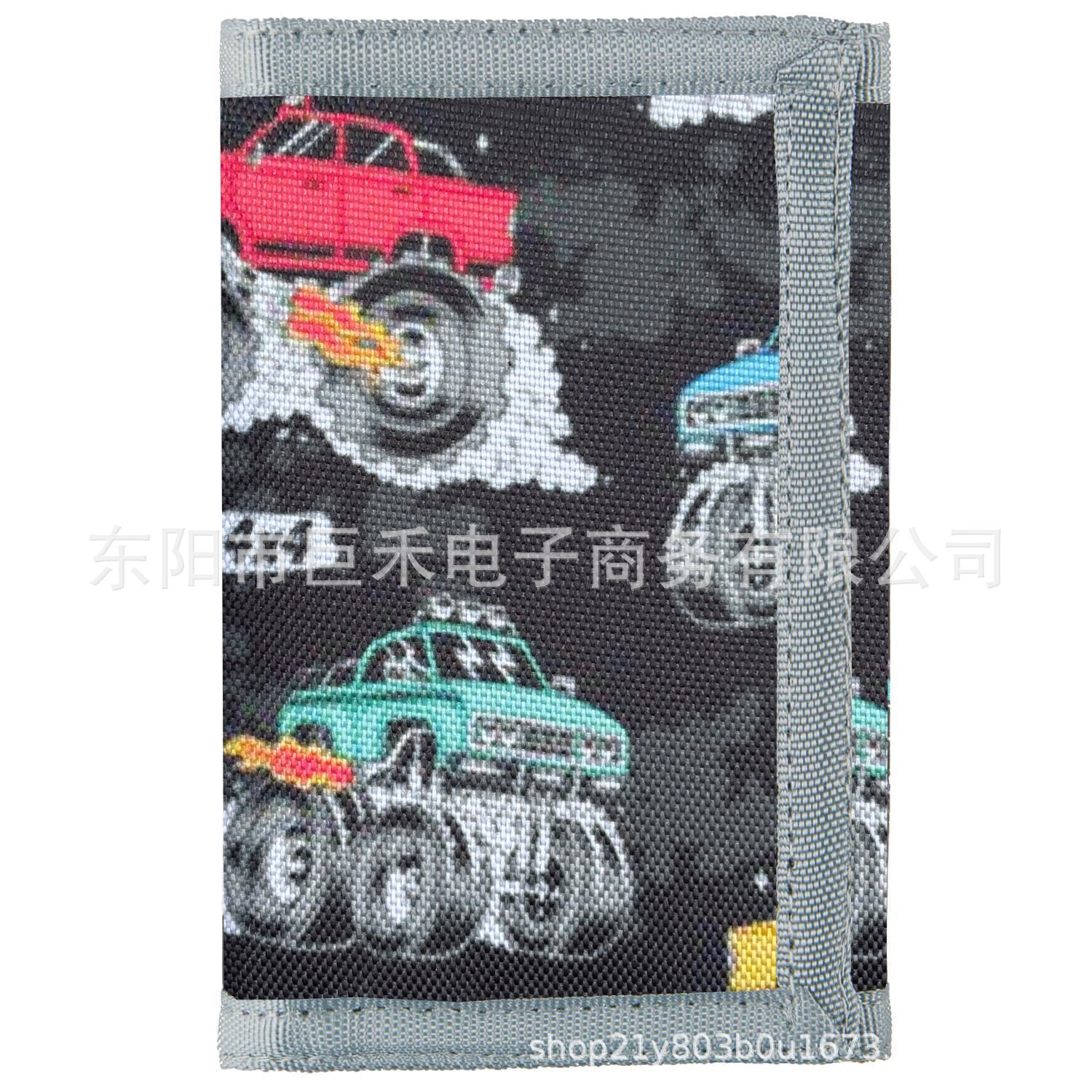 Amazon Cross-Border Children's Oxford Cloth Wallet, Foldable Student Boys' Wallet with Truck Pattern, Customizable Special Offer