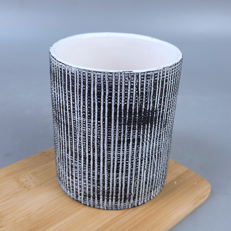 tecnología de transferencia de agua de mármol simple taza de cerámica de cera de soja taza vacía logotipo de cera de soja azul