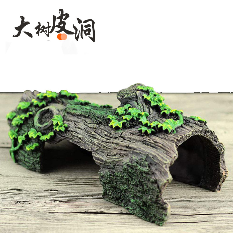 Cueva de árbol, pecera, reptil, acuario, paisajismo, cueva de árbol, nido, casa de refugio, mascota trepadora, serpiente, tortuga, cueva, corteza de simulación