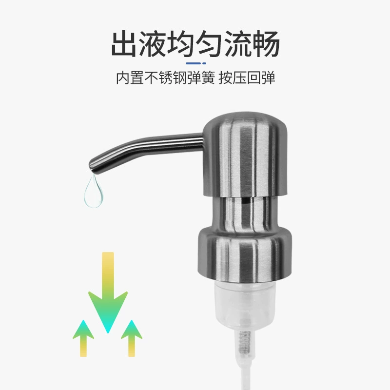 Ritting foaming head 304 stainless steel facial cleanser, pressing 28 tooth scrubbing, hair foaming metal pump head