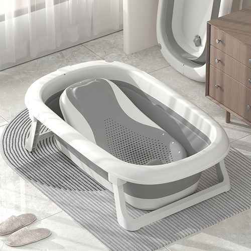 Boxed Set of Folding Baby Bathtub, Baby Bathing, Baby Clothes Washing Machine, Baby Bathtub, Six-Piece Gift Set