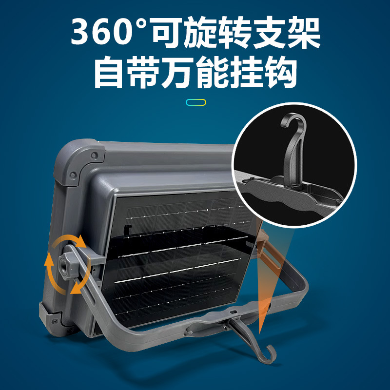 Lámpara Solar Impermeable para Exteriores, Iluminación para Puestos de Mercado Nocturno, Farola, Luz Portátil Móvil para Cortes de Energía, Emergencias y Camping