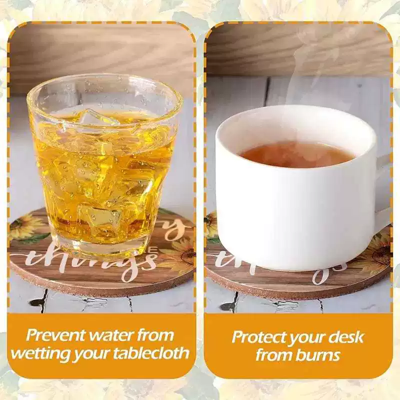 Трансграничный новый деревянный подстаканник набор из 6 предметов