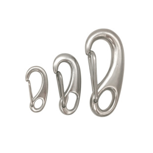 Stainless steel egg-shaped hook Lobster hook moon eyebrow hook keychain spring hook surfboard safety rope hook